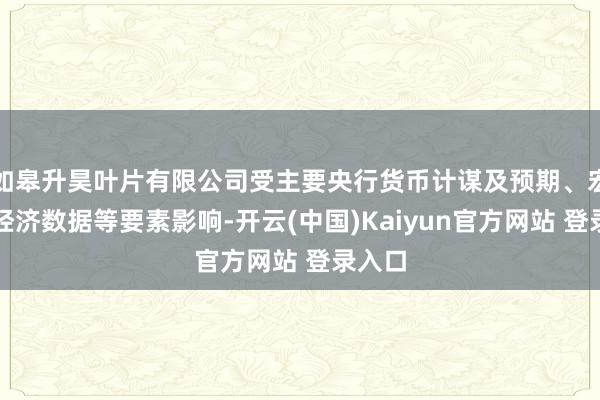 如皋升昊叶片有限公司受主要央行货币计谋及预期、宏不雅经济数据等要素影响-开云(中国)Kaiyun官方网站 登录入口