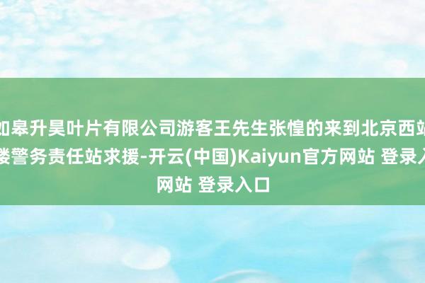 如皋升昊叶片有限公司游客王先生张惶的来到北京西站二楼警务责任站求援-开云(中国)Kaiyun官方网站 登录入口