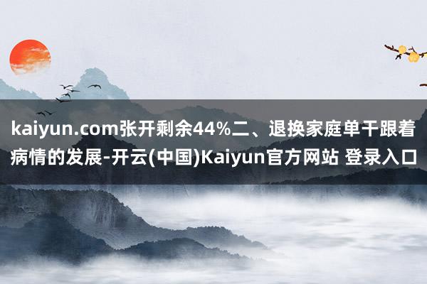 kaiyun.com张开剩余44%二、退换家庭单干跟着病情的发展-开云(中国)Kaiyun官方网站 登录入口