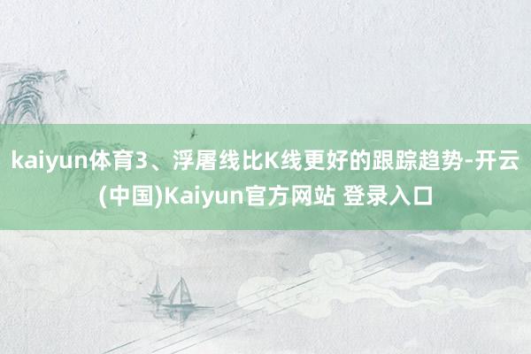 kaiyun体育3、浮屠线比K线更好的跟踪趋势-开云(中国)Kaiyun官方网站 登录入口