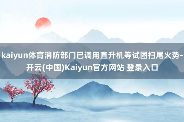kaiyun体育消防部门已调用直升机等试图扫尾火势-开云(中国)Kaiyun官方网站 登录入口