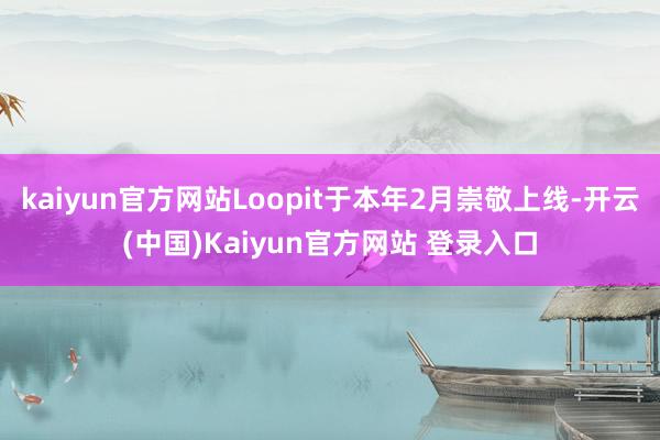 kaiyun官方网站Loopit于本年2月崇敬上线-开云(中国)Kaiyun官方网站 登录入口